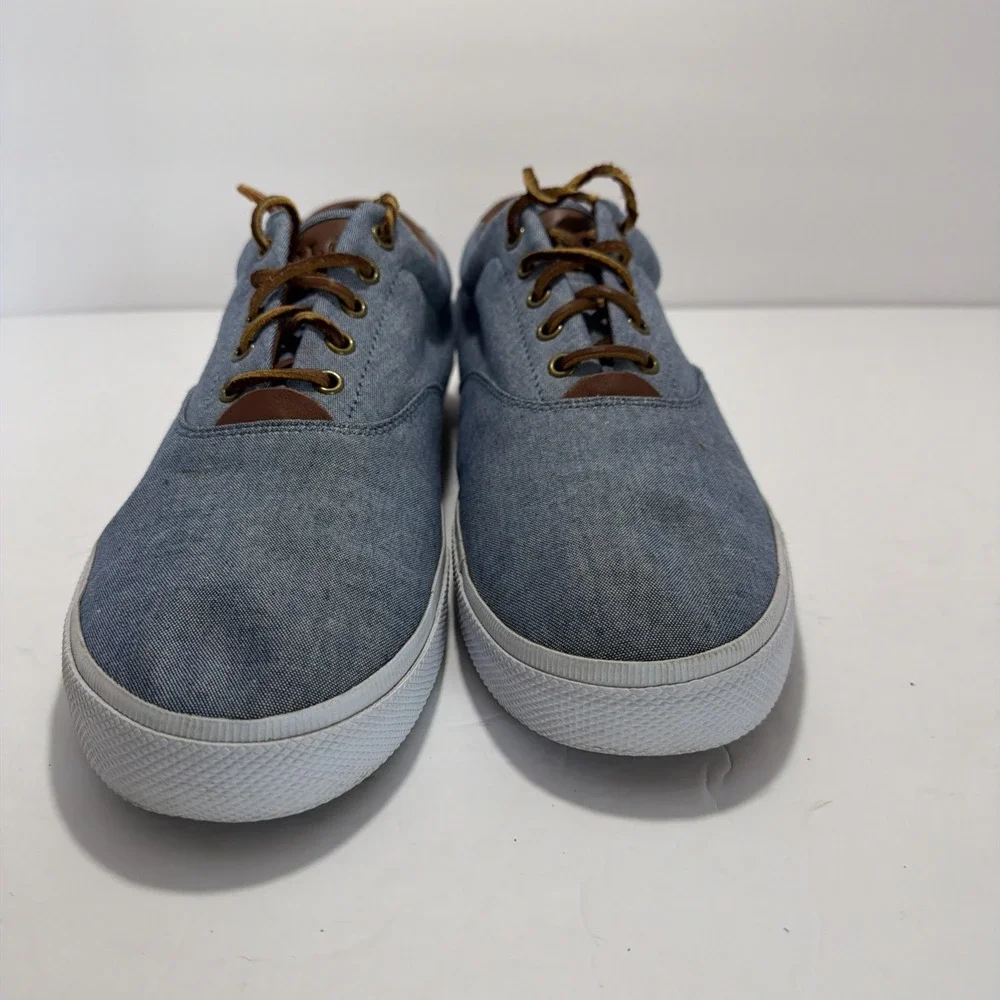 polo ralph lauren mens shoes Vaughn Size 14D Chambray Red Poly